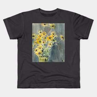 Vase with Blackeyed Susans by Hannah Borger Overbeck Kids T-Shirt